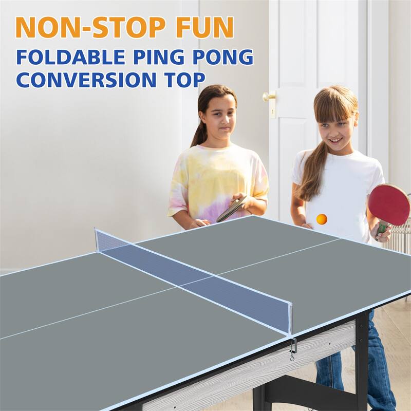 6*3ft Mid-Size Ping Pong Conversion Top Foldable,Table Tennis Table Top
