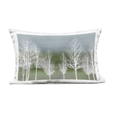 Stupell White Tree Impressions Printed Outdoor Throw Pillow Design by Kate Bennett