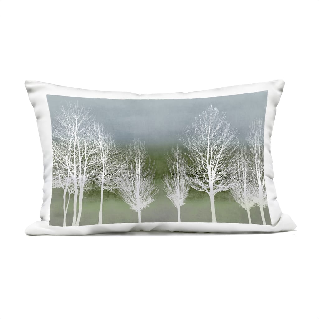 Stupell White Tree Impressions Printed Outdoor Throw Pillow Design by Kate Bennett