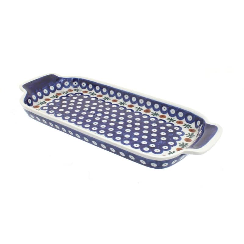 Blue Rose Polish Pottery 1282 Zaklady Bread Tray