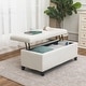 preview thumbnail 3 of 33, Adeco Velvet Storage Ottoman Bench Rectangular Footstool Lift Top