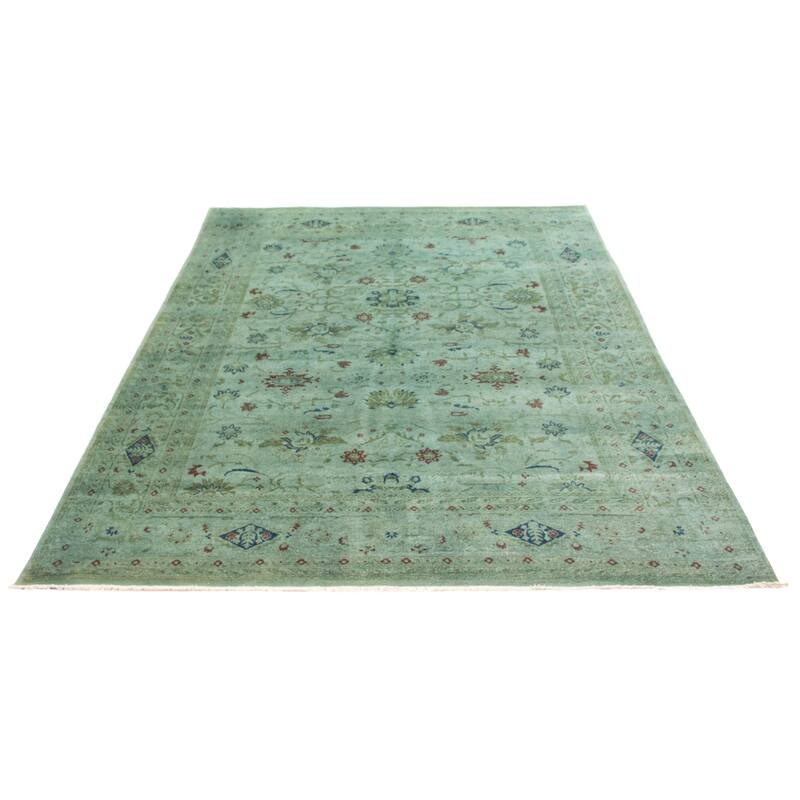 ECARPETGALLERY Hand-knotted Vibrance Turquoise Wool Rug - 8'11 x 11'8