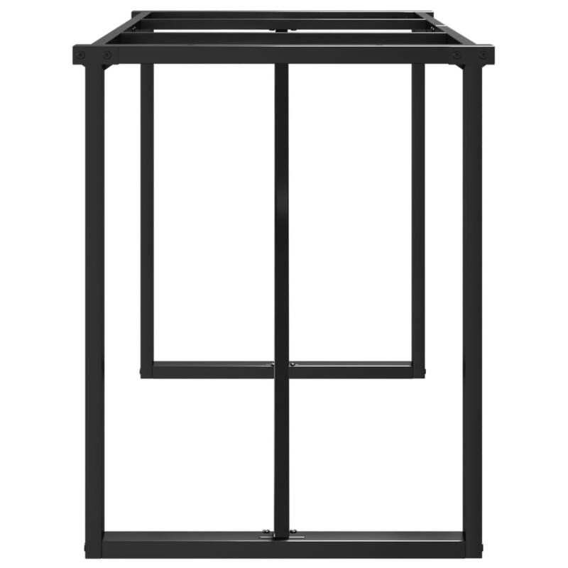 vidaXL Dining Table Leg Black Powder-coated steel Medium Industrial - 23.6 x 47.2 x 28.7 in