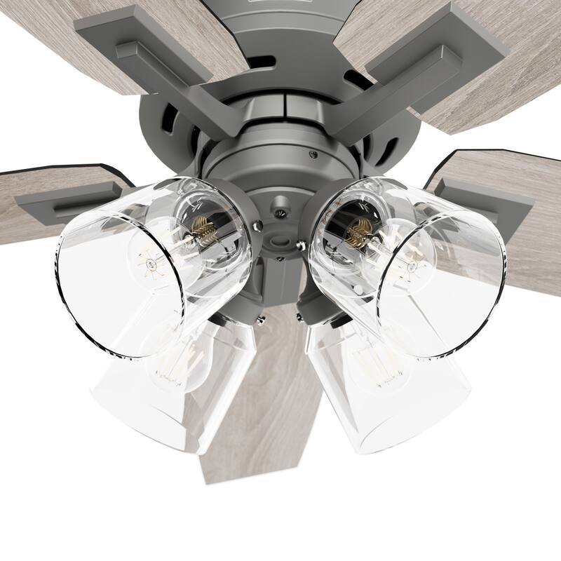 Hunter Gatlinburg Ceiling Fan w/ LED Light Kit, Handheld Remote - Transitional- EASY INSTALLATION