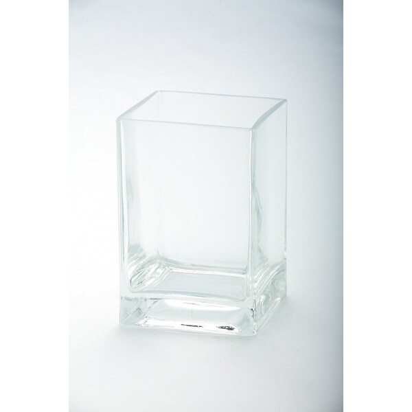 6" Transparent Clear Glass Pillar Candle Holder - N/A