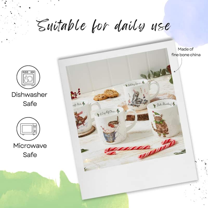 Royal Worcester Holiday Wrendale Designs 14 oz Mug