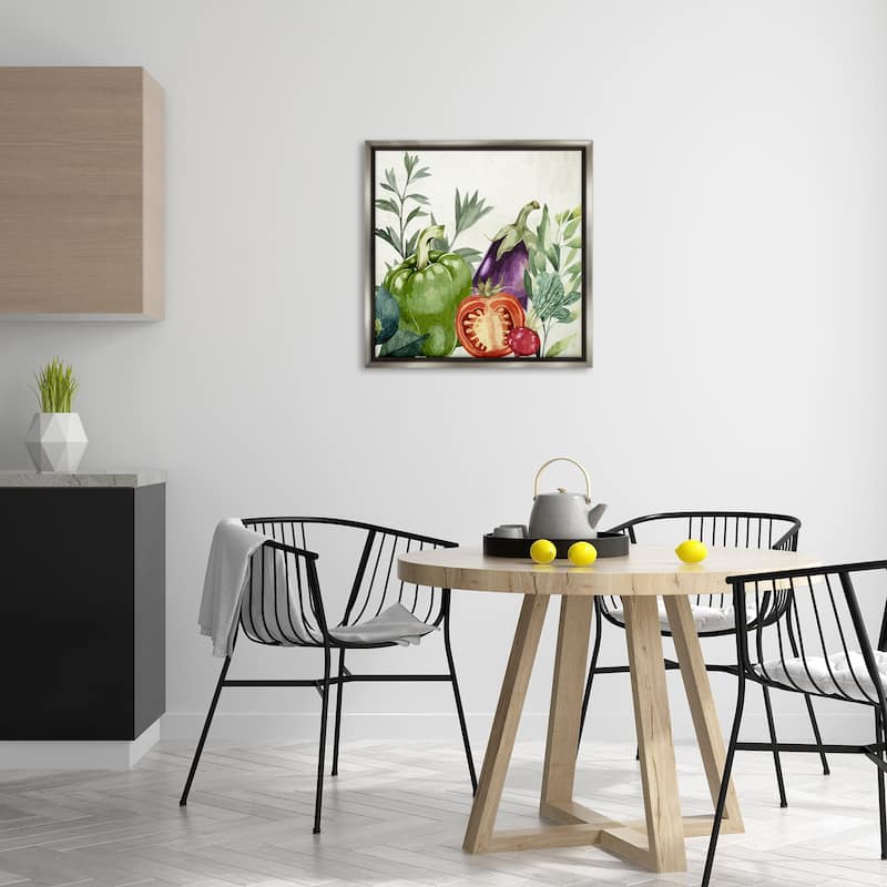 Stupell Organic Garden Vegetables Framed Floater Canvas Wall Art Design By Kim Allen