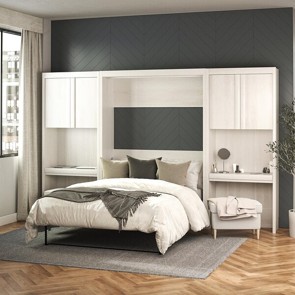 Signature Sleep Paramount Full Murphy Bed Bundle with 2 Vanity