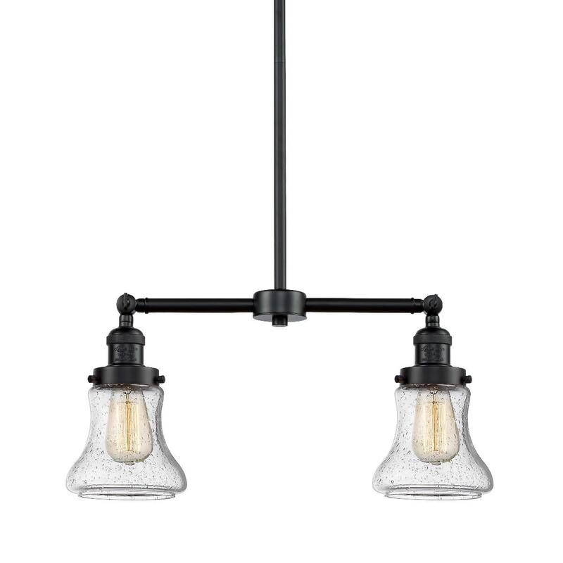 Innovations Lighting Bellmont 2 Light 21" Wide Linear Chandelier - Oil Rubbed Bronze / Seedy
