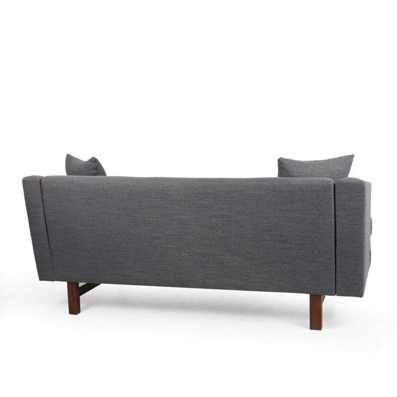 73.5" Loveseat, Family Room Fabric Sofa, Tufted Upholstered Arm Couch with Wood Legs for Living Room Bedroom