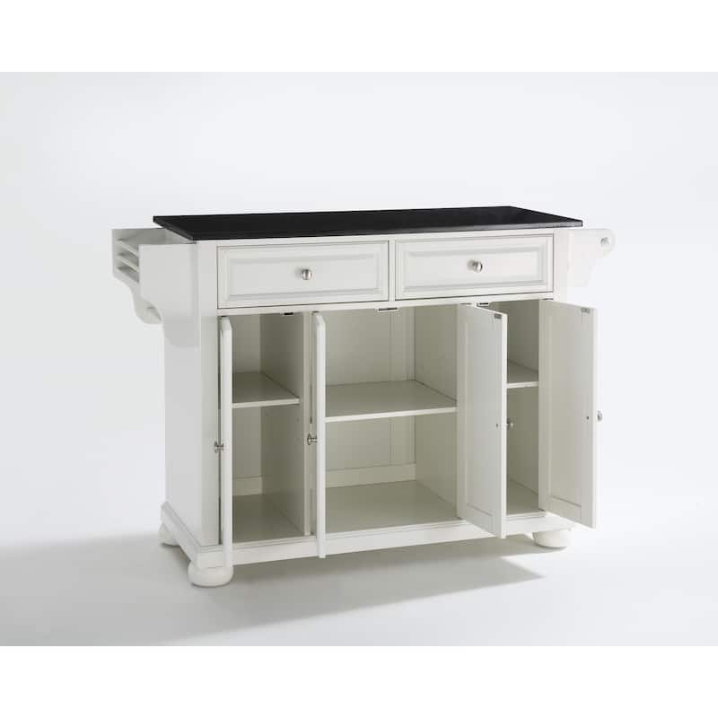 Full Size Kitchen Island with Granite Top & Storage - Portable Kitchen Cart - Modern Kitchen Furniture