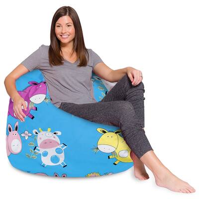 Kids Bean Bag Chair, Big Comfy Chair - Machine Washable Cover