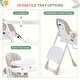 preview thumbnail 19 of 19, Foldable High Chair for Babies and Toddlers with Adjustable Height & Footrests