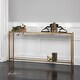 preview thumbnail 3 of 1, Uttermost Hayley 60 Inch Wide Metal Console Table with Mirrored Top