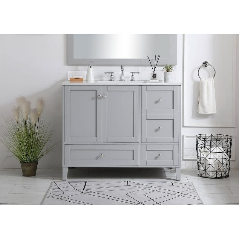 Elegant Lighting VF18042-BS Sommerville 42" Free Standing Single Basin