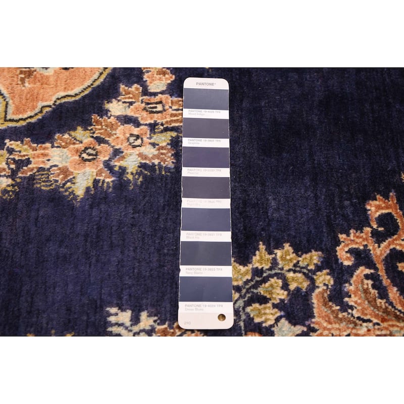 ECARPETGALLERY Hand-knotted Kayseri Vintage Dark Navy Wool Rug - 4'5 x 7'2