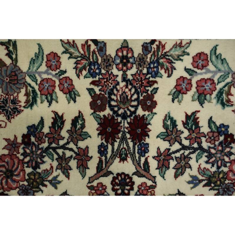 Hand Knotted Oriental 100% Wool Carpet Traditional Floral Beige & Ivories Aubusson Area Rug - 9' 0'' X 6' 0''