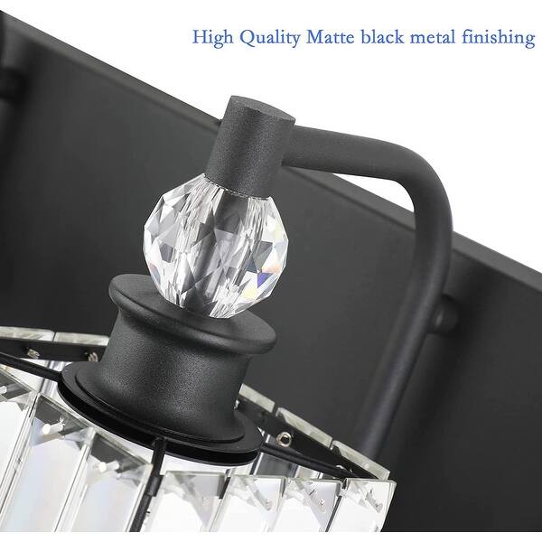4 light crystal vanity wall light black industrial wall lamp vanity wall light Bed Bath