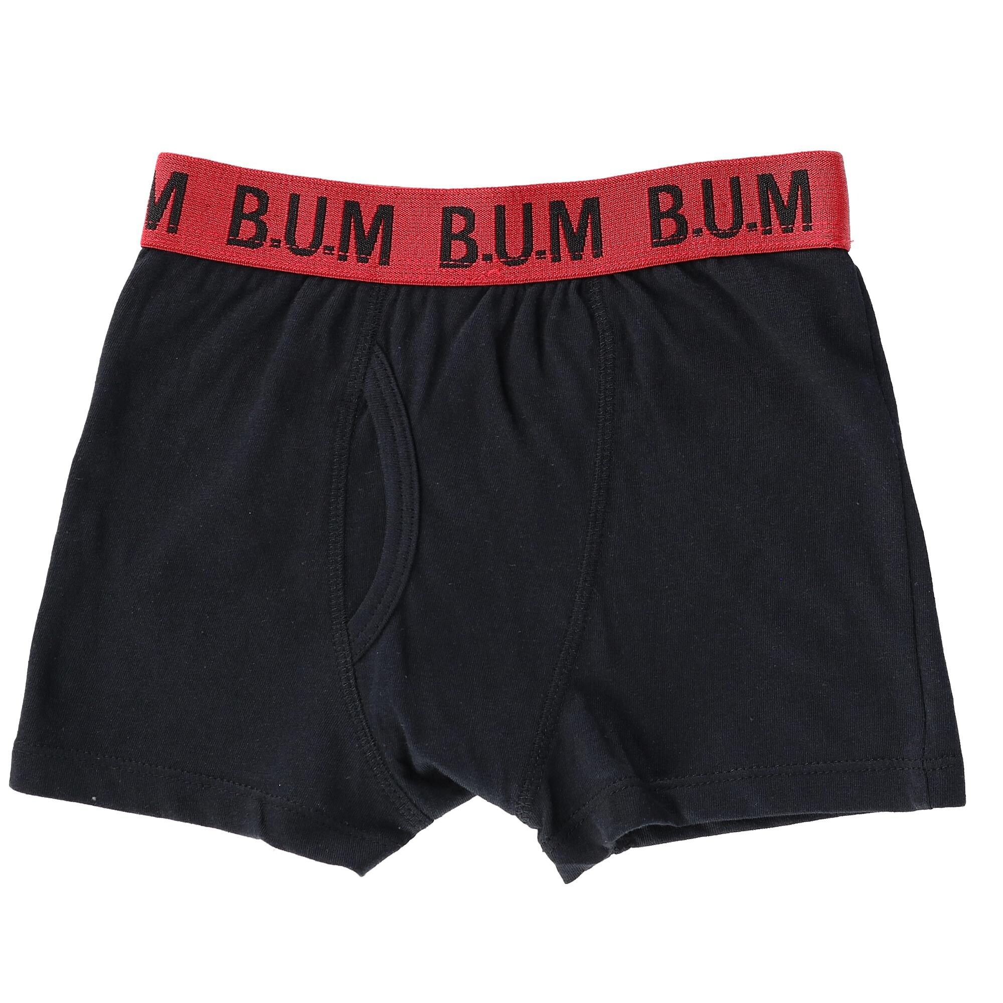 5 Pair Pack Boys Boxer Brief Underwear B.U.M
