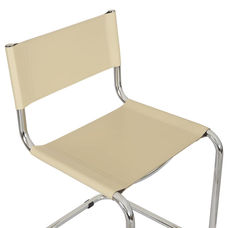 Breuer Chair Company Mart Stam Cantilever Side Chair w/ Chrome Frame (Various Bonded Leather Colors)