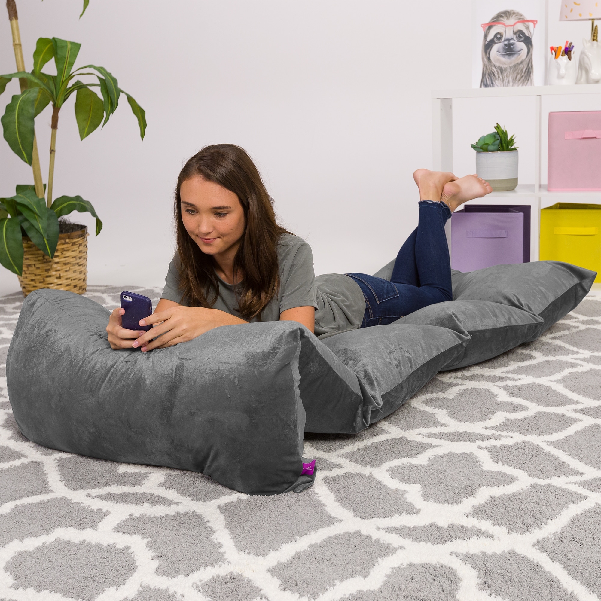 Kids Floor Pillow Cover,Premium Cushion and Lounger Covers for Pillows