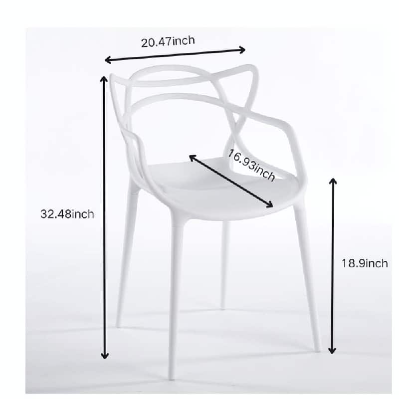 Modern Accent Chair with Clear Shell and Metal Legs, Versatile Dining or Desk Chair
