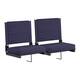 2 Pack 500 lb. Rated Lightweight Stadium Chair-Handle-Padded Seat