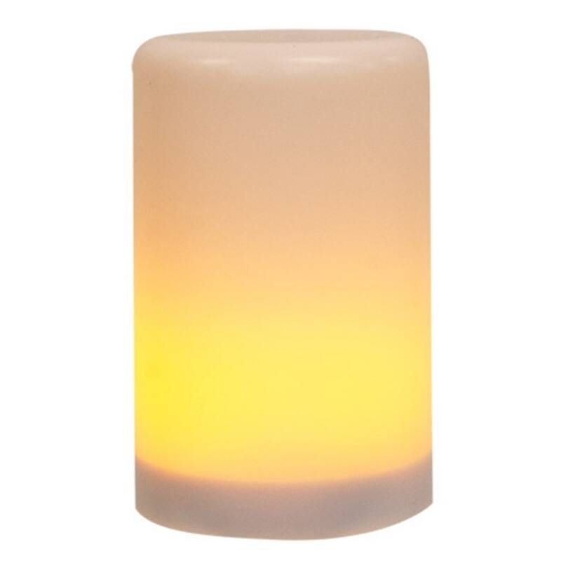 Battery Operated Flame Illusion LED Pillar Candle with Timer