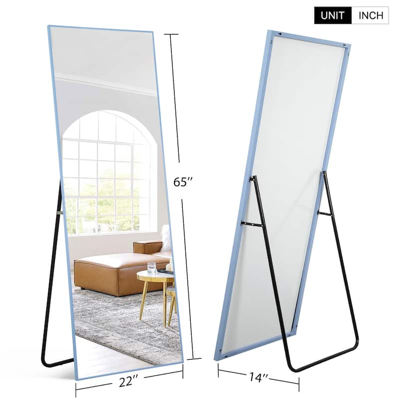 Dovelina Modern Full Length Floor Mirror - Freestanding Vanity Mirror for Bathroom or Living Space