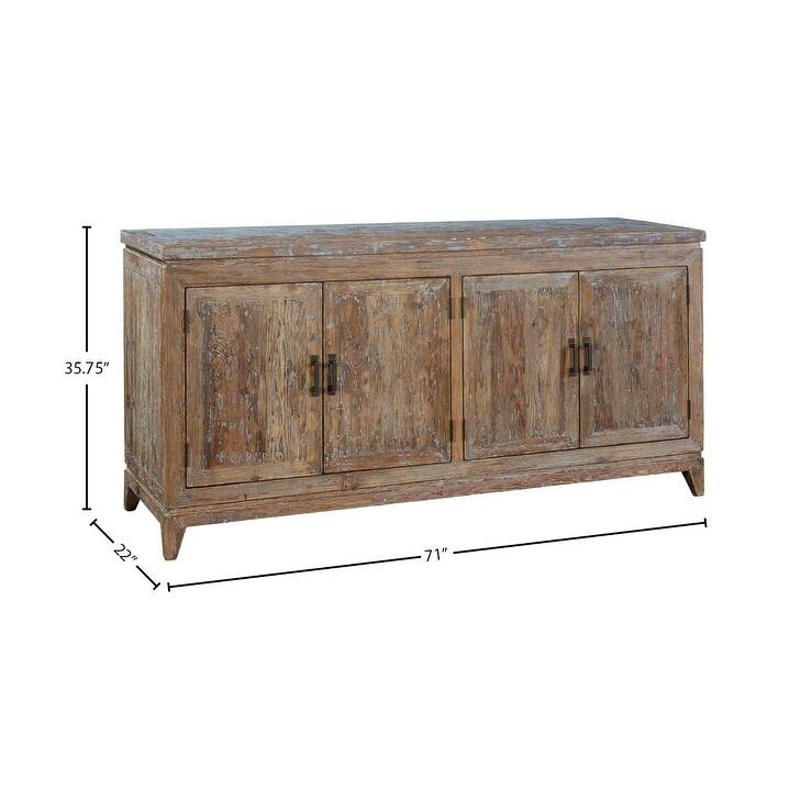 Vineland 71-inch Reclaimed Pine Wire Brushed Sideboard
