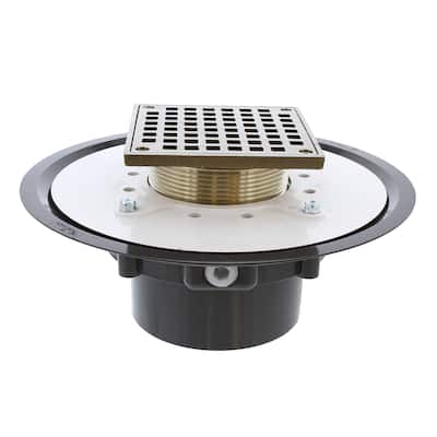 Jones Stephens D50074 4" PVC Square Floor Drain