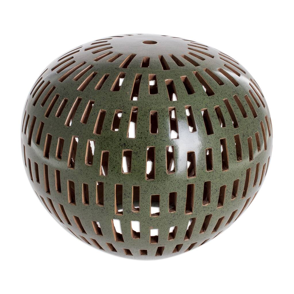 Novica Handmade Light Of Day Terracotta Candle Shade