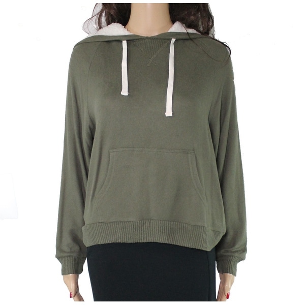 hooded ribbed sweater