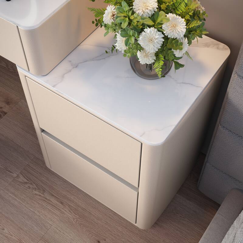 JASIWAY Modern Solid Wood Telescopic Makeup Vanity Desk