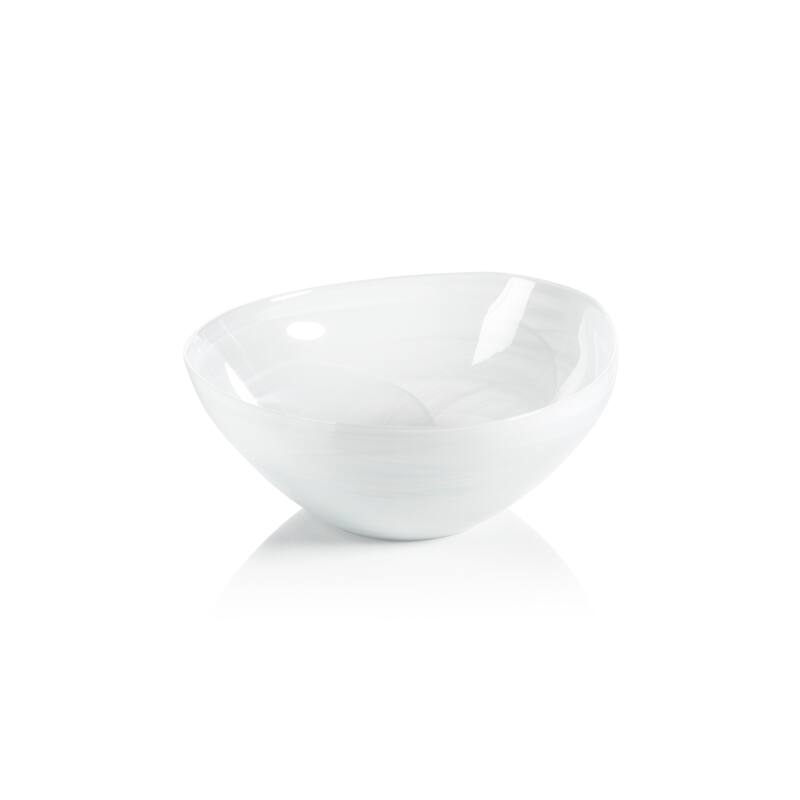 Reneta Alabaster Glass Bowls, Set of 6 - 9.75" x 4.25"