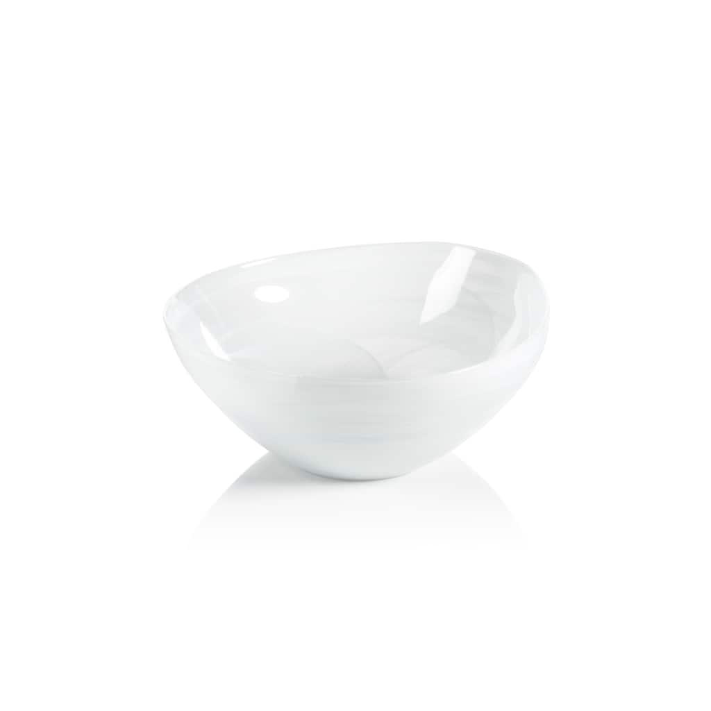 Reneta Alabaster Glass Bowls, Set of 6 - 9.75" x 4.25"