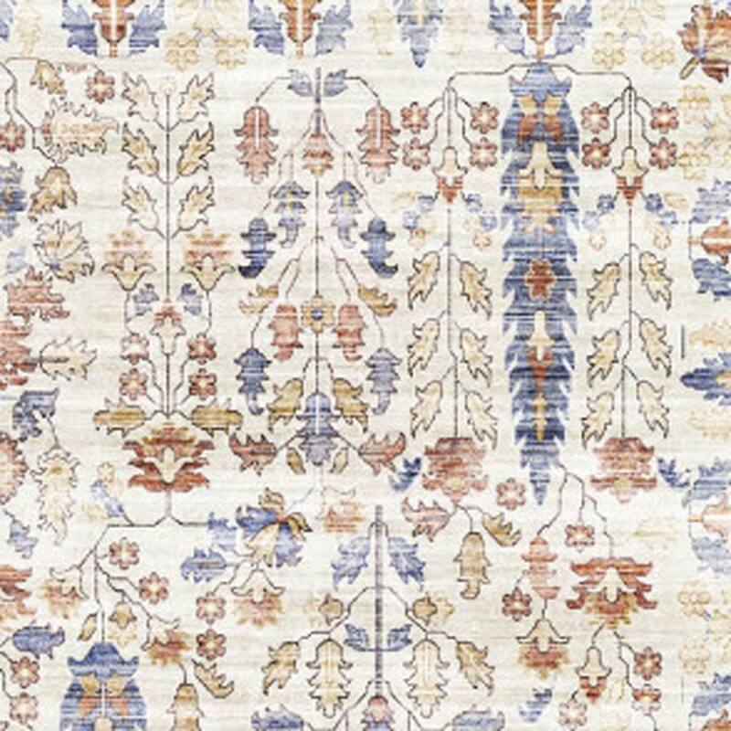 HomeRoots Floral Medallion Modern Rectangle Area Rug