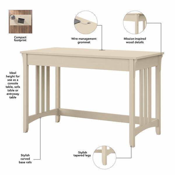 dimension image slide 1 of 4, Salinas 48W Writing Desk by Bush Furniture