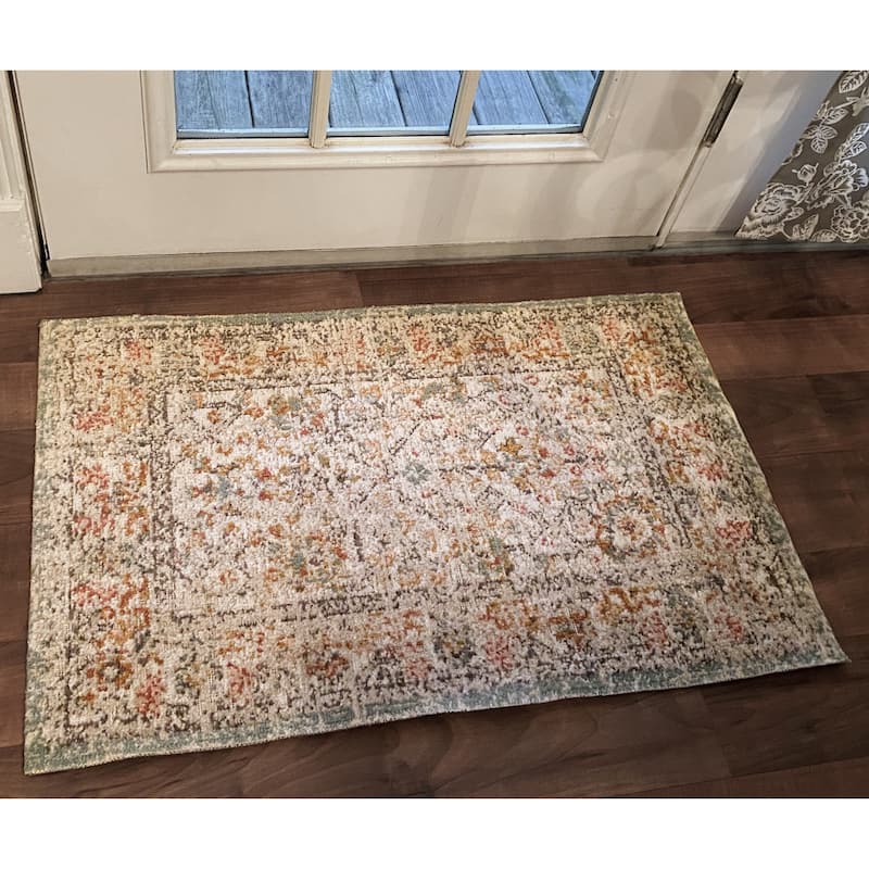 Sevita Caramel Botanical Area Rug