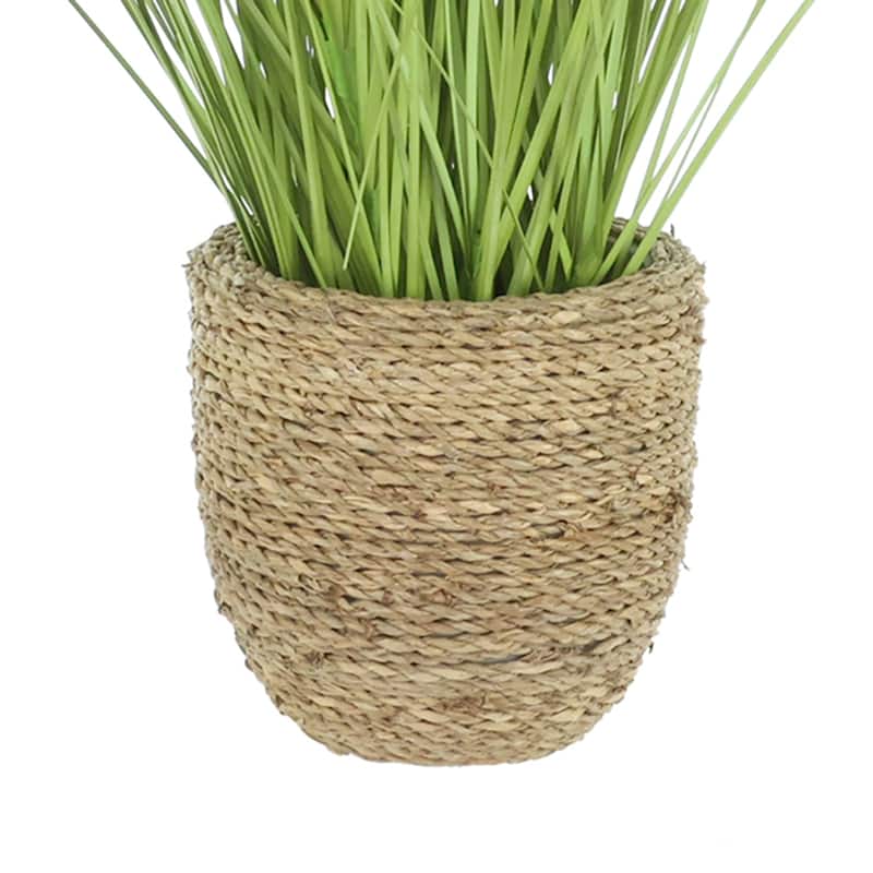 Dahlias and Grass in Strawgrass Planter - 26