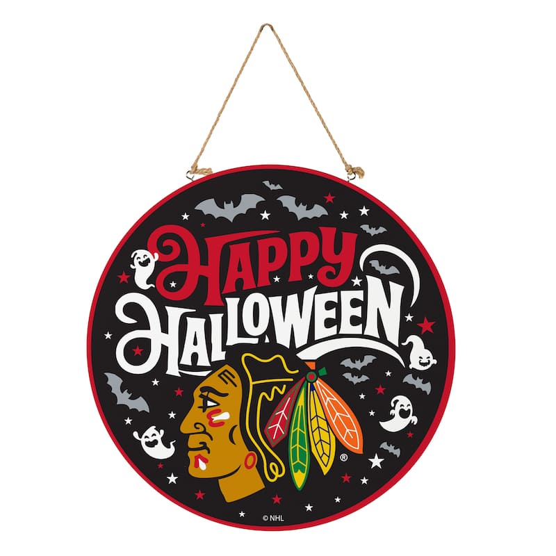 Chicago Blackhawks 18" x 18" Halloween Door Décor Wall Sign