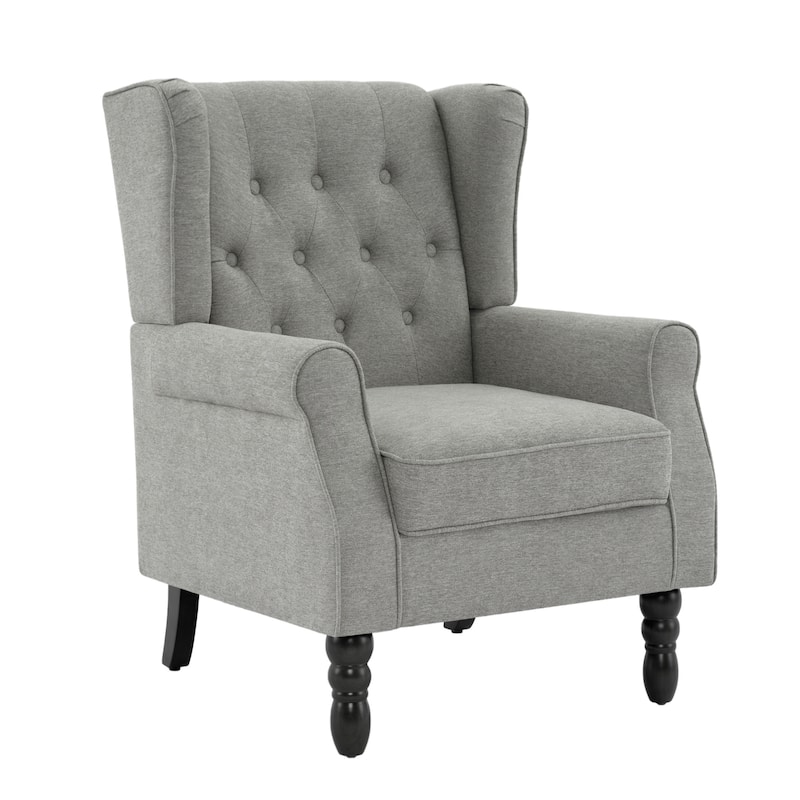 Button-Tufted Accent Chair Wingback Armchair - 38"H