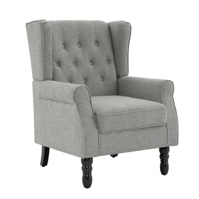 Button-Tufted Accent Club Chair Wingback Armchair Set of 2