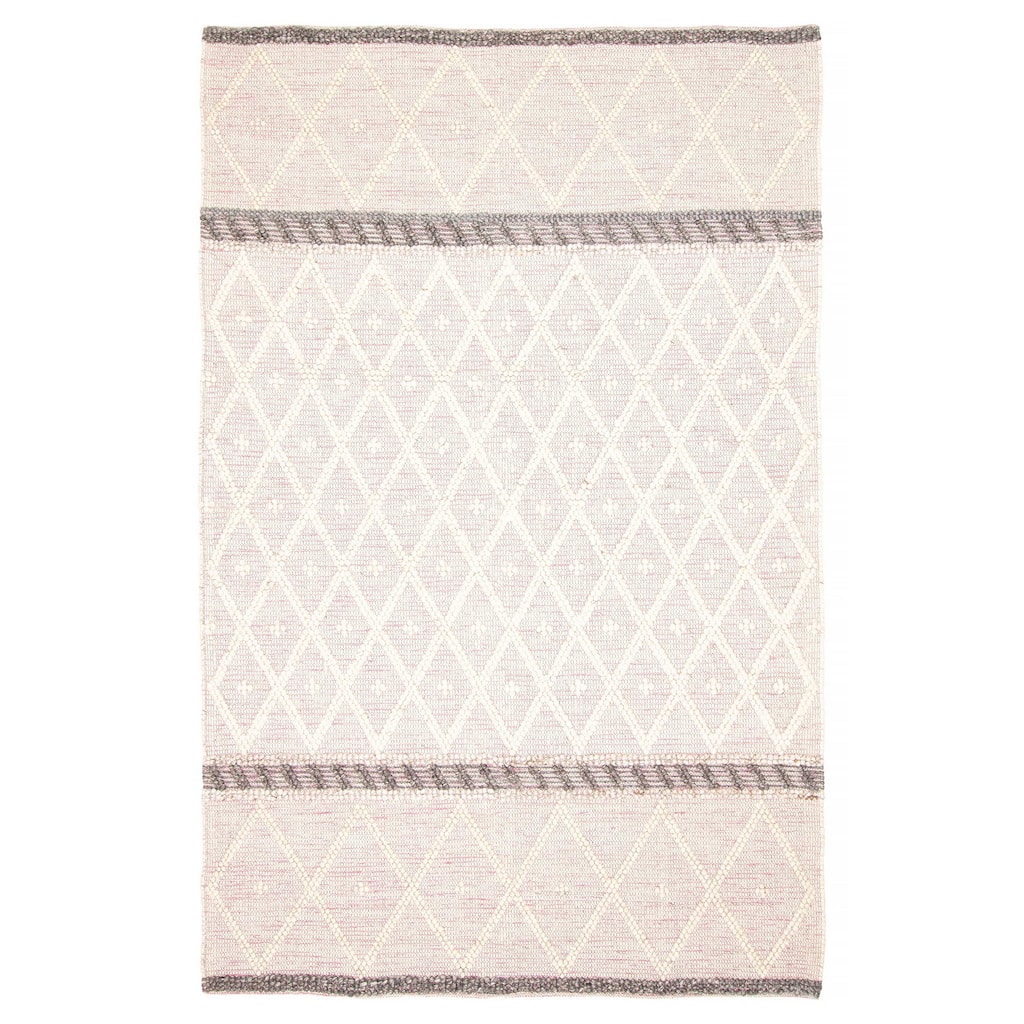 ECARPETGALLERY Braid weave Sienna Cream Wool Rug - 6'1 x 9'4