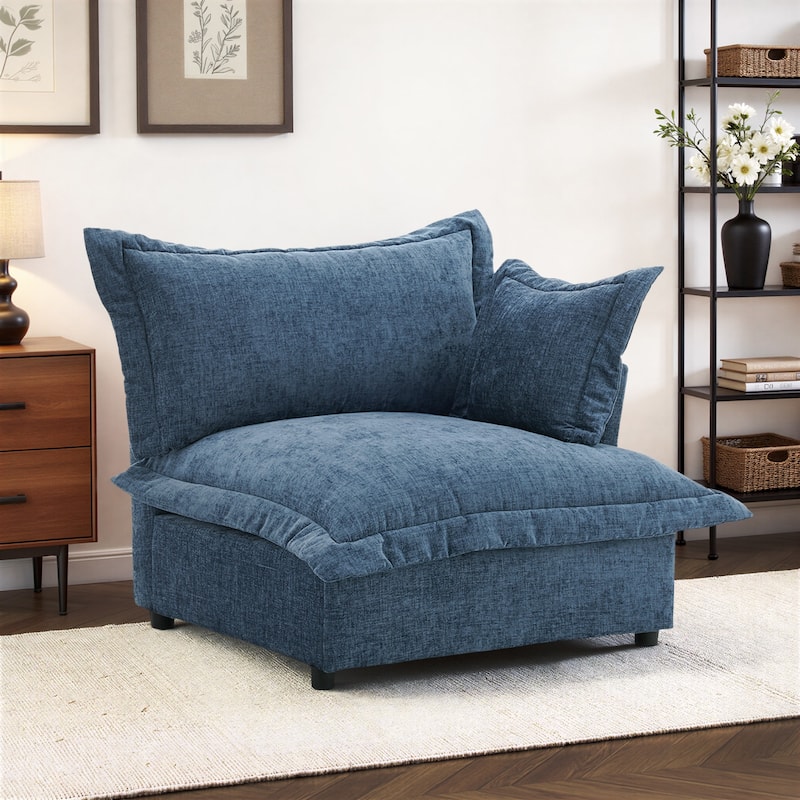 Double Layer Cushion Comfy Cloud Modular Sectional Sofa Couch Ottoman