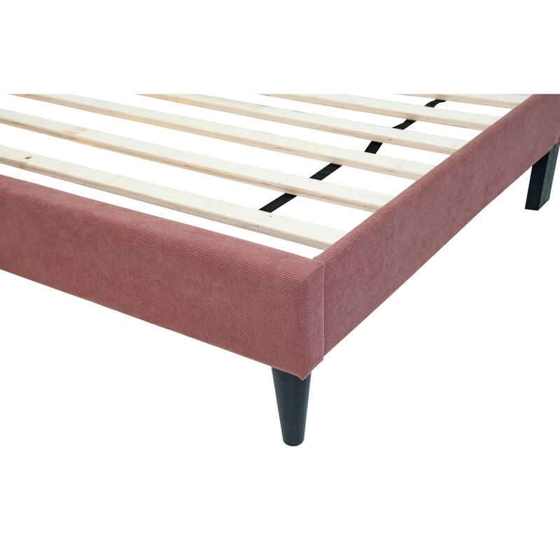 Adjustable Twin Bed with Channel-Tufted Headboard & 12-Slat Support System