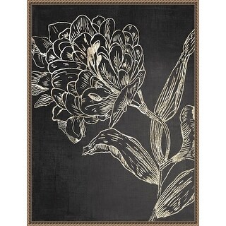 Golden Flower Folklore II by Asia Jensen Framed Canvas Wall Art Print ...