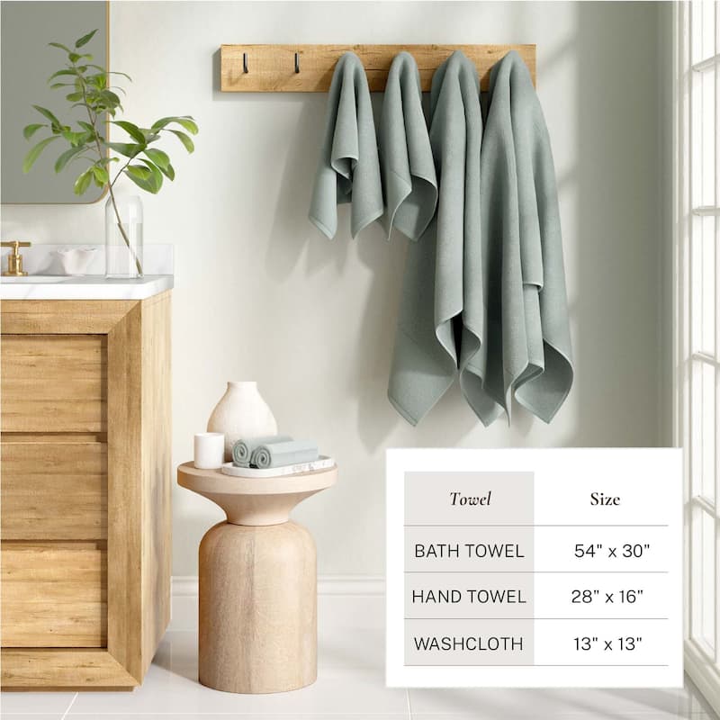 Linery & Co. Ultra-Soft Cotton and Linen Like Border Towel Set