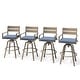 preview thumbnail 18 of 44, Outdoor Aluminum Swivel Patio Bar Stools with Sunbrella Fabric Cushion