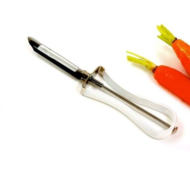 Norpro Classic Non-Slip PVC Coated Handle Stainless Steel Vegetable Peeler